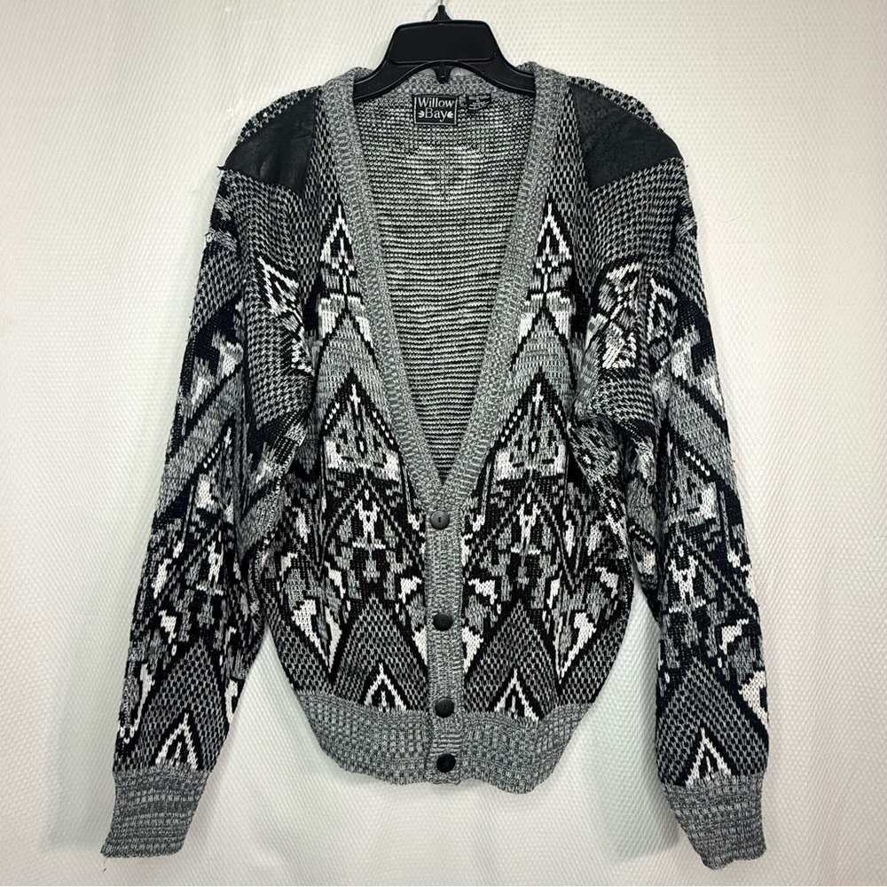 Willow Black and Gray Patterned Cardigan
